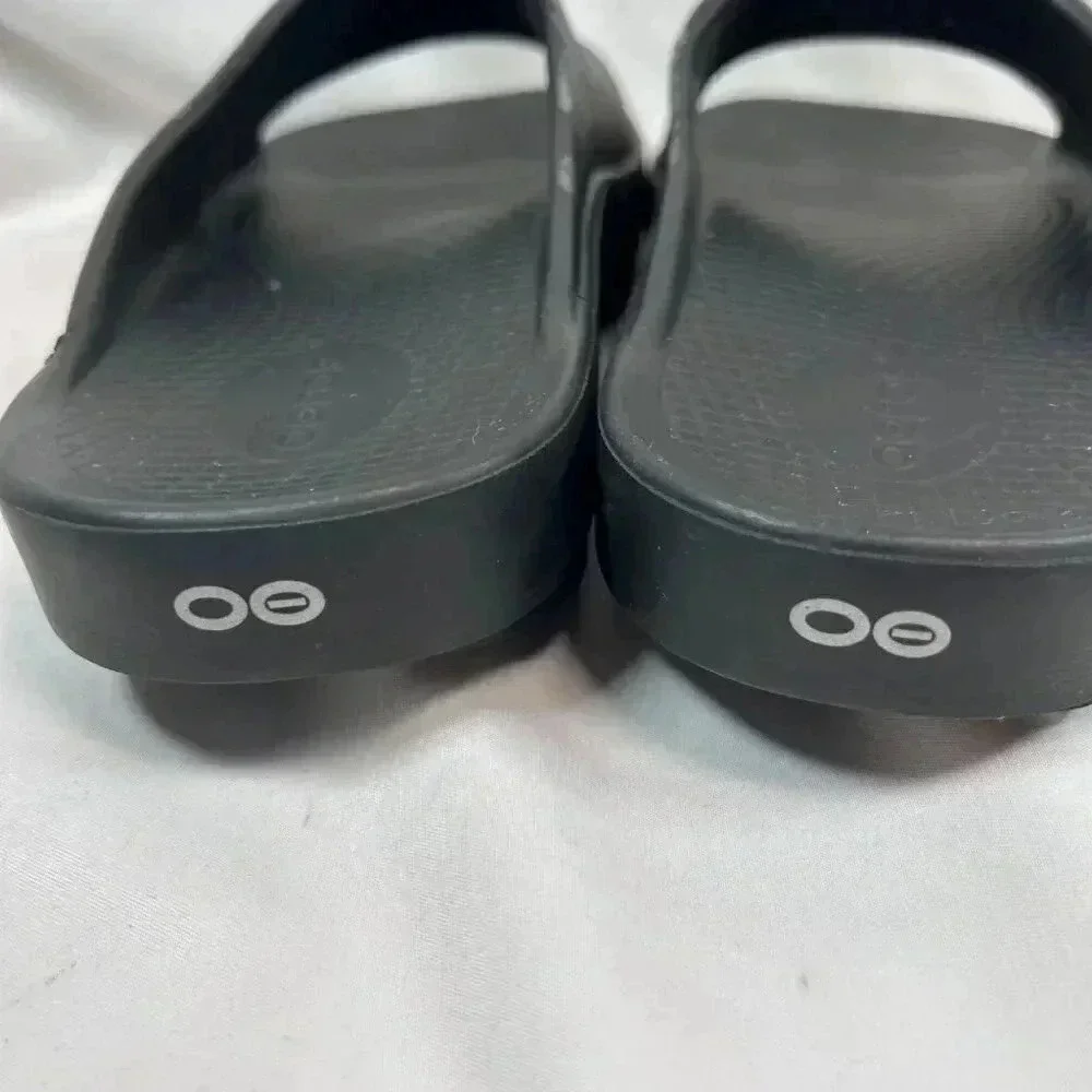 OOFOS OOahh Sport Flex Slides Size M9/W11 Camo Gray Black Athleisure